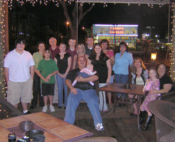 The Family at the Black Angus Steak House